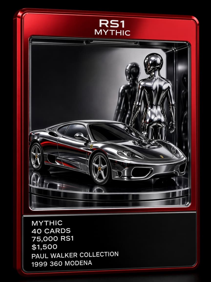 RS1 Mythic Rare red chrome collector card